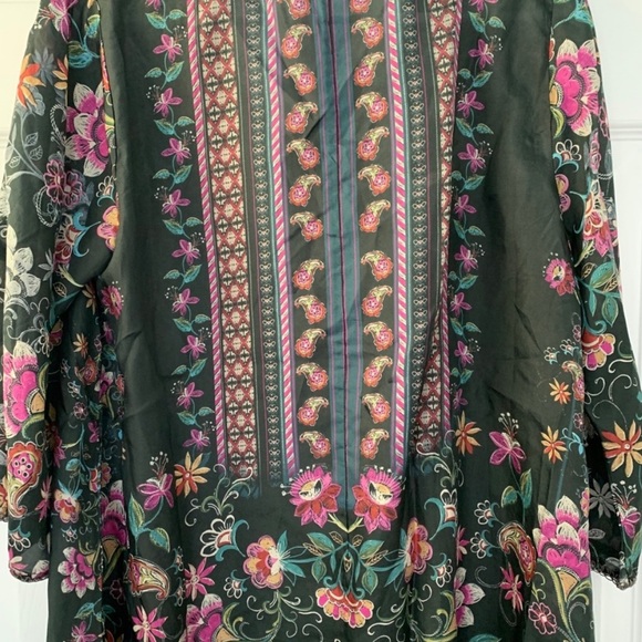 Johnny Was Carson Forza 100% Silk Top 3X - Picture 3 of 4